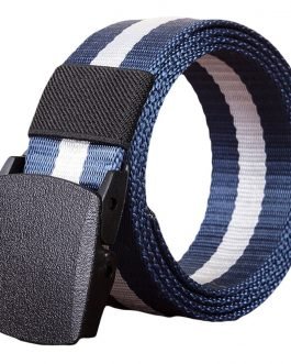 White Stripe Nylon Belt