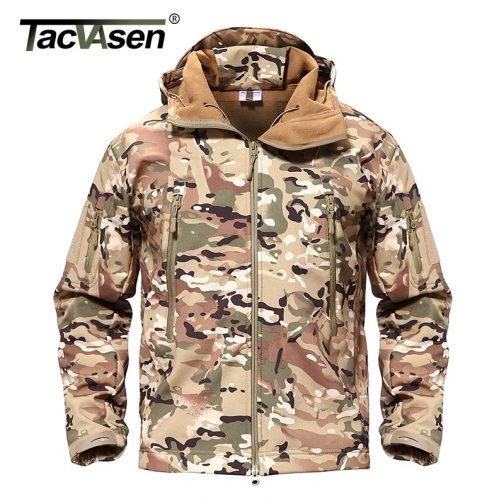 Camouflage Waterproof Soft Shell Windbreaker